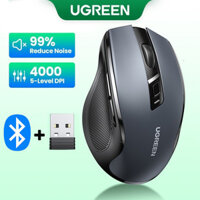 [Hot]Chuột không dây Bluetooth và Wireless Ugreen 6 nút im lặng 5 cấp độ 4000dpi cho PC Laptop Macbook iPad