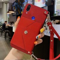 HOTDây đeo và nhắn tin Ốp lưng điện thoại di động Xiaomi Redmi note7Pro với ví đựng tiền xu Redmi note5 / note4 / 4x dây