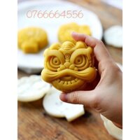 🔥Hot🔥Khuôn làm bánh trung thu 150g , Đầu lân ( 1 mặt 1 nhấn)