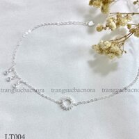 [HOT]💎Lắc tay bạc Nora nữ mặt trời 3 đá đính cho các nàng LT004