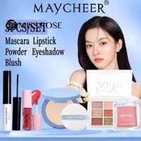 [HOT]MAYCHEER 5 CÁI/BỘ 1 * Phấn phủ 3 màu MAYCHEER + 1 * Son môi lâu trôi + 1 * Phấn má hồng chống nước + 1 * Mascara lâu trôi chống mồ hôi + 1 * Phấn mắt 9 màu ღ COD Trang điểm lấp lánh