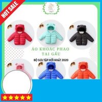 HOTREND  🎀🎁[FREE SHIP] Áo khoác phao tai gấu cho bé hàng loại 1