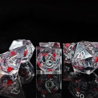 【HOT】Set 7 xúc xắc đa diện phong cách Dùng Để Chơi Game RPG DND  Bộ xúc xắc nhựa lấp lánh lỏng Bộ 7 món COC Dungeon và Dragon DND Running Group xúc xắc RPG Game xúc xắc111144
