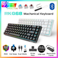 HOTSWAP RK G68 RGB - Bàn phím cơ không dây Royal Kludge RK G68 RGB Bluetooth 5.0 và Wireless 2.4G