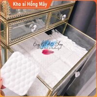 HOTT 💃FREEship💃 100G BÔNG TẨY TRANG CHUYÊN NGHIỆP 1200 miếng/1kg Vuông, có hạt massage Spa, Thợ Makeup Nana