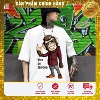 [HOTTREND 2021] Áo thun KHỈ tay lỡ M1 OVERSIZE UNISEX (2 Màu ĐEN-TRẮNG)