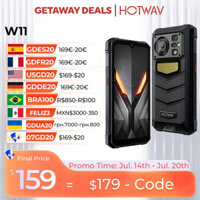 HOTWAV W11 Rugged Phone 20800mAh Big Battery 24MP Night Vision 6.6'' FHD+ Mobile Phone 280LM Flashlight 33W NFC Cellphon