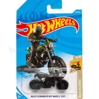 Hotwheels HotWheels DUCATI Xe máy địa hình màu đen DUCATI SCRAMBLER 169 21P