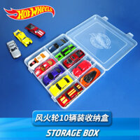 Hotwheels Hotwheels Mẫu Xe 10 Ngăn Hộp Bảo Quản Đồ Chơi Bé Trai Xe Mô Hình Hộp Chống Bụi Hộp Bảo Quản Thẻ Tomei 200133