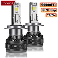 Hotwind 1 Đèn Pha LED Ô Tô 200W H1 H8 H11 HB3 HB4 9005 9006 H4 H7 Đèn LED 6000K 50000LM Đèn LED Tự Động Turbo Bóng Đèn Sương Mù DC 12V N9R5