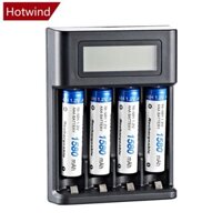 Hotwind Màn Hình LCD AA / AAA Pin Sạc USB 4 Khe Cho NI-MH / NI-CD AA AAA 1.2V Sạc Pin Đèn Báo Sạc Pin M7T3