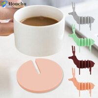 Houchu Nai Sừng Tấm Cup Mat Nhà hàng trang trí bàn theo chủ đề động vật