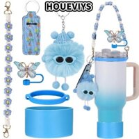 Houeviys 6 Chiếc Cốc Silicon Boot, Móc Khóa 30 & 40 Oz Cốc Đáy Tay, Túi Son Môi Chống Trơn Trượt Chai Nước Phụ Kiện Cho Bộ Phụ Kiện Cốc