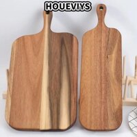 Houeviys Tấm Phô Mai Bằng Gỗ, Dụng Cụ Nhà Bếp Bằng Gỗ Thớt, Dày Chống Mờ Có Tay Cầm Khối Cắt Gỗ Chắc Chắn Cho Bánh Mì Đĩa Trái Cây