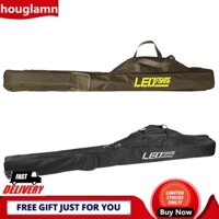Houglamn Fishing Rod Case Foldable 1.5m Canvas and Metal Bag for Outdoor Tackle
