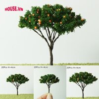 (House) 20X Cây mô hình trái cây màu cam 4cm Mô hình tàu Diorama Garden Orchard Scenery