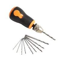 (House) Máy khoan cầm tay Mini nhỏ cầm tay + 10 mũi khoan 0,5-3,2mm Dụng cụ DIY