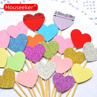 Houseeker 10 Cái/bộ Bánh Sinh Nhật Cờ Trang Trí Đám Cưới Trẻ Em Làm Bằng Tay Trang Trí Đám Cưới Đảng Trang Trí Trái Tim