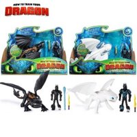 How To Train Your Dragon Model Toy Cartoon Characters Hiccup Light Fury & Toothless PVC Action Figure Toy