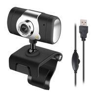 Hozzby Mini HD 30fps Webcam Có Thể Điều Chỉnh Web Camera Mic USB Đèn LED Dành Cho Hệ Điều Hành Mac OS/Windows Máy Tính laptop