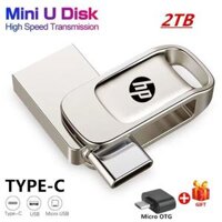 Hp 2TB Mini typec U Disk otg Flash Ổ Đĩa Truyền Nhanh Dữ Liệu Bên Ngoài Thẻ Nhớ