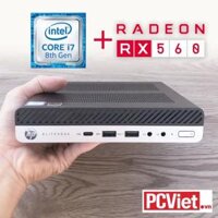 HP EliteDesk 800 G4 mini pc i7 8700T kèm card màn hình rời AMD RX560 4G