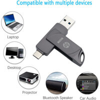 Hp Original 2TB OTG USB 3.0 Flash Drive type-c 2in1 di động Memory Stick PenDrive Flashdisk cho iPhone 15 16