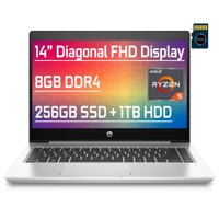 HP ProBook 445R G6 Premium Business Laptop I 14” Diagonal FHD Anti-Glare I AMD 4-core Ryzen 5 3500U (>I7-8500Y) I 8GB RAM 256GB SSD + 1TB HDD I USB...
