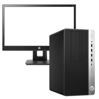 HP ProDesk 600 G3 MicroTower Business PC Bundle w/HP VH22 21.5-inch Monitor 1920x 1080, Intel Core i5-7500 Quad-Core 3.4GHz, 8GB RAM, 1TB HDD, DVD-...