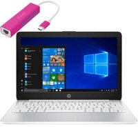 HP Stream 11 11.6" Laptop Computer for Business Student, Intel Celeron N4000 up to 2.6GHz, 4GB RAM, 64GB eMMC, White, Remote Work, 1 Year Offic...