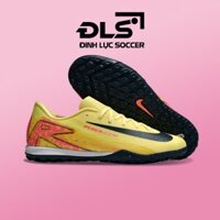 [HQ] Giày Bóng Đá Nike Mercurial Vapor 16 Academy Mbappe Vàng Vạch Đen Đế Đệm Air Zoom TF
