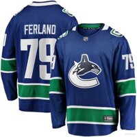 Hq1 NHL Vancouver Canucks Home Jersey Áo Thun Thể Thao Tay Dài Màu Xanh Lam Size QH1