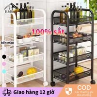 🏡H&Rack Xe đẩy Spa 3 tầng sắt mắt lưới Kệ có bánh xe-Kệ để đồ đa năng Kệ Bỉm Sữa Tải trọng 500kg