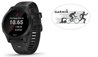 HRM Garmin Forerunner 945 GPS Running Watch Black Bundle with 6x4 Oval Car Magnet