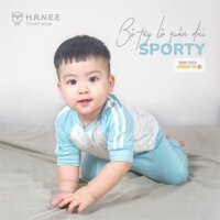 Hrnee Bộ dài tay lỡ Sporty - Xanh cẩm thạch