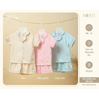 (HRNEE) Bộ pijama lụa cộc tay