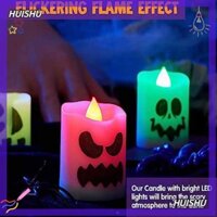 Hs nến không lửa halloween, không lửa với pin bộ nến led, bữa tiệc nến trang trí nhà ma ám abs khủng khiếp