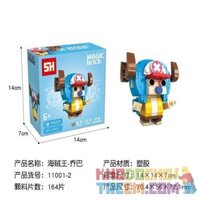 HSANHE 11001-2  ONE PIECE TÊN ĐẦU GẠCH TONY CHOPPER bộ đồ chơi xếp lắp ráp ghép mô hình ONE PIECE TONY CHOPPER Đảo Hải Tặc 164 khối