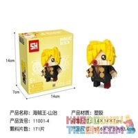 HSANHE 11001-4  CẬU BÉ ĐẦU VUÔNG WINSMERK. SANJI bộ đồ chơi xếp lắp ráp ghép mô hình One Piece ONE PIECE SANJI Đảo Hải Tặc 171 khối