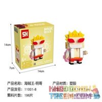 HSANHE 11001-8  CẬU BÉ ĐẦU VUÔNG DON QUIXOTE DOFLAMINGO bộ đồ chơi xếp lắp ráp ghép mô hình One Piece ONE PIECE DONQUIXOTE DOFLAMINGO Đảo Hải Tặc 196 khối