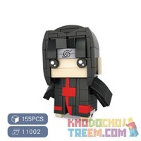 HSANHE 11002-8  CẬU BÉ ĐẦU VUÔNG UCHIHA ITACHI bộ đồ chơi xếp lắp ráp ghép mô hình Naruto MAGIC BRICK UCHIHA ITACHI Ninja 155 khối