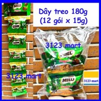 (hsd 01/2026) (Dây treo 12 gói) Socola viên MILO NUGGETS NESTLE gói nhỏ 15g x 12 gói.