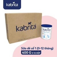(HSD: 02.2024) Thùng Sữa Dê Kabrita Hà Lan số 1, thùng 12 lon x 400gr, cho bé từ 0 đến 12 tháng tuổi NK từ Hà Lan