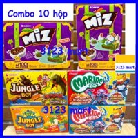 (hsd 02/2026)(Combo 10 hộp) bánh cá Marine Boy / Bánh khủng long Jungle Boy/ bánh ăn sáng MIZ ORION đủ vị