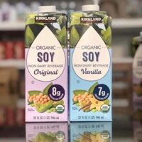 🌱🥛[HSD 03/2024] Thùng 12 Hộp Sữa Đậu Nành Hữu Cơ Kirkland Organic Soy Non-Dairy Beverage 946ml tư Mỹ