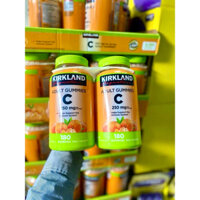 🍊🍋[HSD 09/2025] Kẹo Dẻo Kirkland Vitamin C 250mg Adult Gummies của Mỹ 180 viên