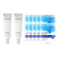 (HSD: 1/2026) Combo 2 Serum Tái Tạo Phục Hồi Da VALU:EVER Repair Serum 30Gx2 Và Combo 10 Mặt Nạ Jluna Real Essence Mask  Collagen Pack 20mlx10