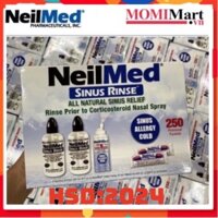 (Hsd: 2027/)BỘ BÌNH RỬA MŨI HỘP MUỐI NEILMED SINUS RINSE (2 BÌNH RỬA+CHAI XỊT+250 GÓI MUỐI)