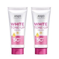 (HSD: 6/2026) Combo 2 Kem Dưỡng Thể Trắng Da Toàn Thân Nâng Tone Tức Thì Anjo White Tone-Up Body Lotion Spf50+ Pa+++ 180Mlx2