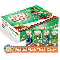 [HSD 8-2024] Thùng 12 Lốc Sữa Lúa Mạch Thạch Cacao Nuvi 170ml